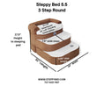 Load image into Gallery viewer, Steppy Bed 5.5 - 3 Step Round- Steps and Bed for Dogs and Cats