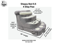 Load image into Gallery viewer, Steppy Bed 5.5- 4 Step Paw Steps and Bed for Dogs and Cats