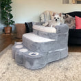 Load image into Gallery viewer, Steppy Bed 5.5 - 3 Step Paw Steps and Bed for Dogs and Cats