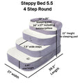 Load image into Gallery viewer, Steppy Bed 5.5- 4 Step Round Steps And Bed for Dogs and Cats