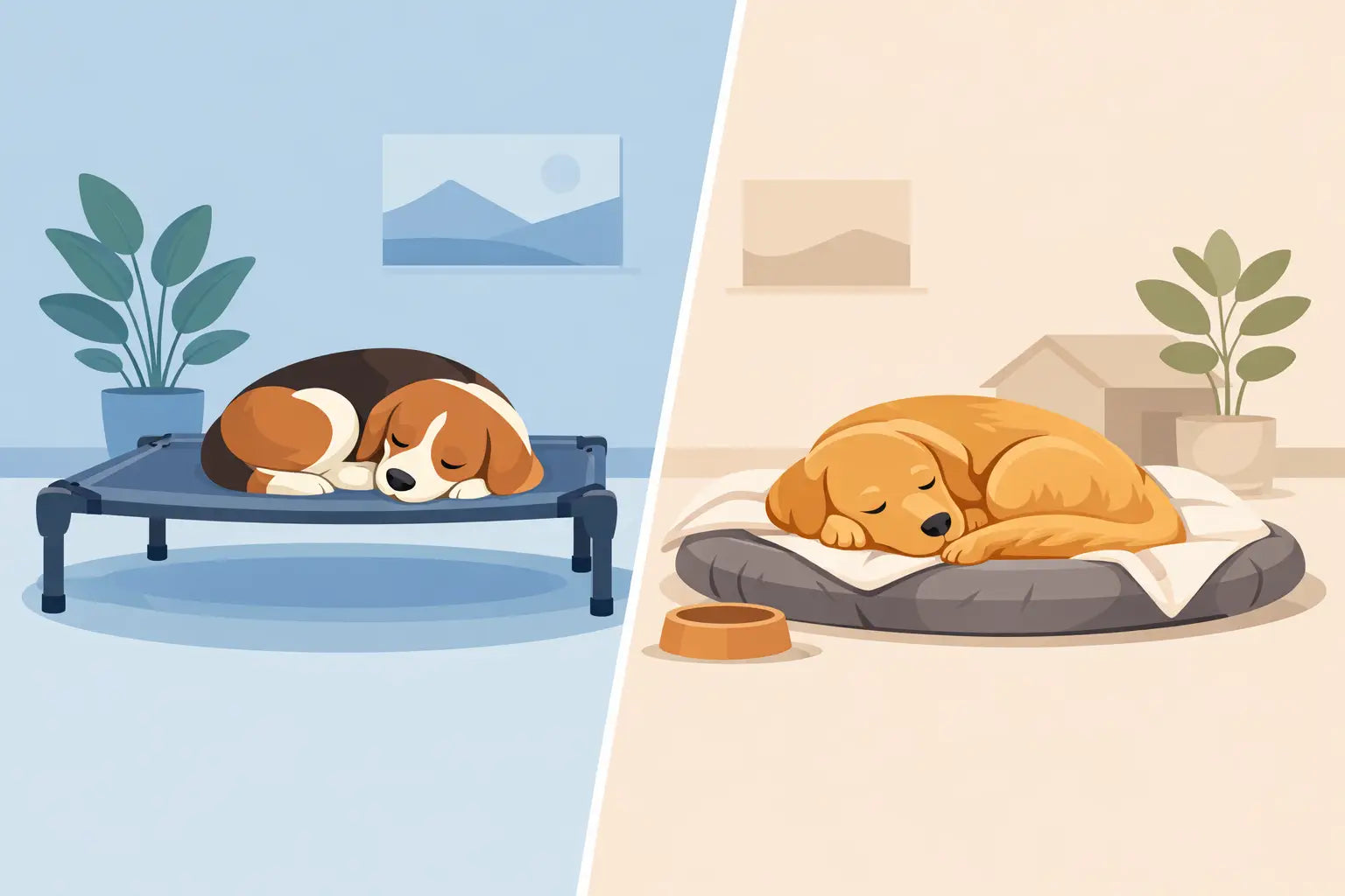 Raised Dog Bed vs Floor Bed: Which Is Better?