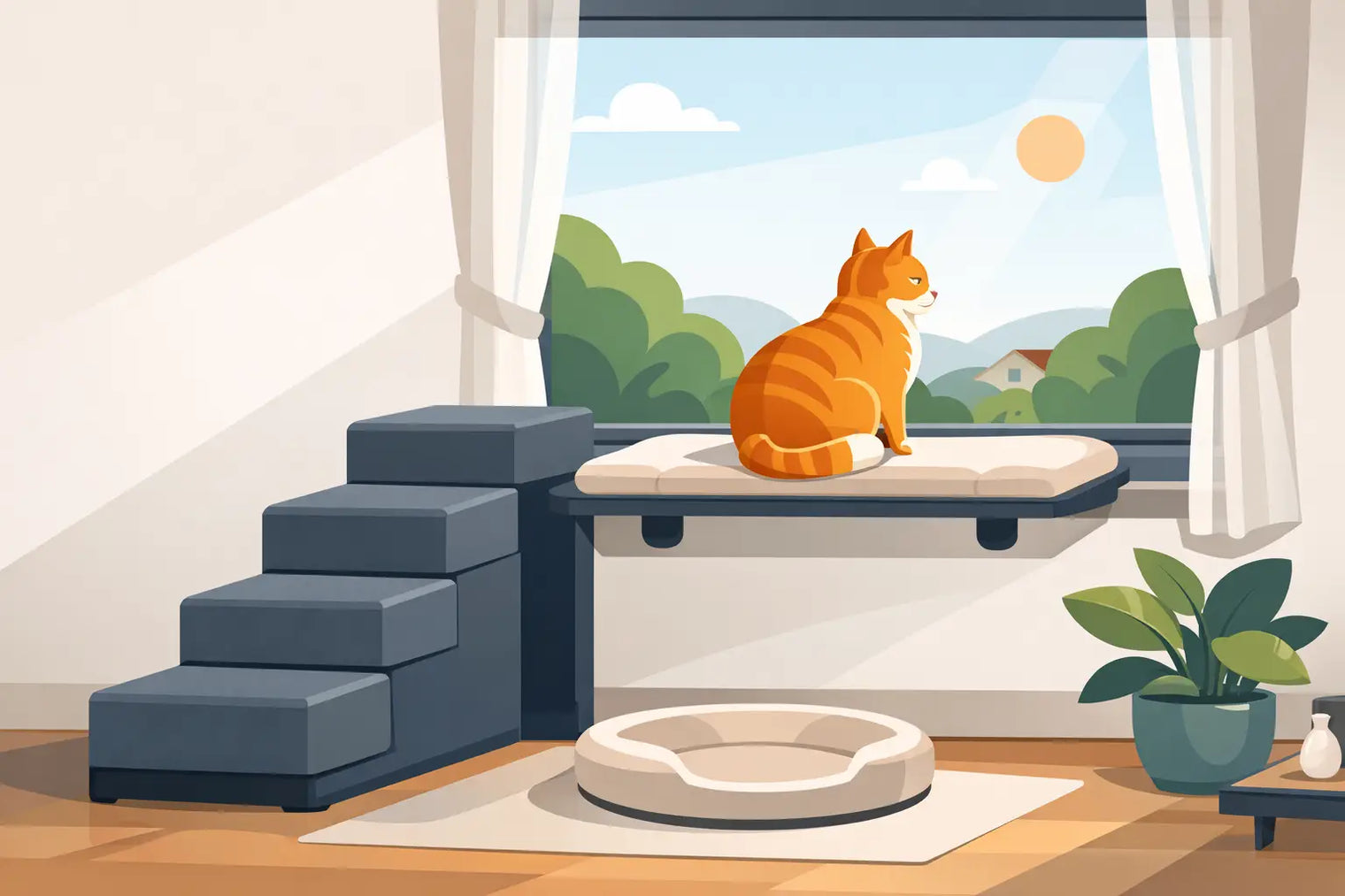 Pet Steps for Cats' Window Perches at Home