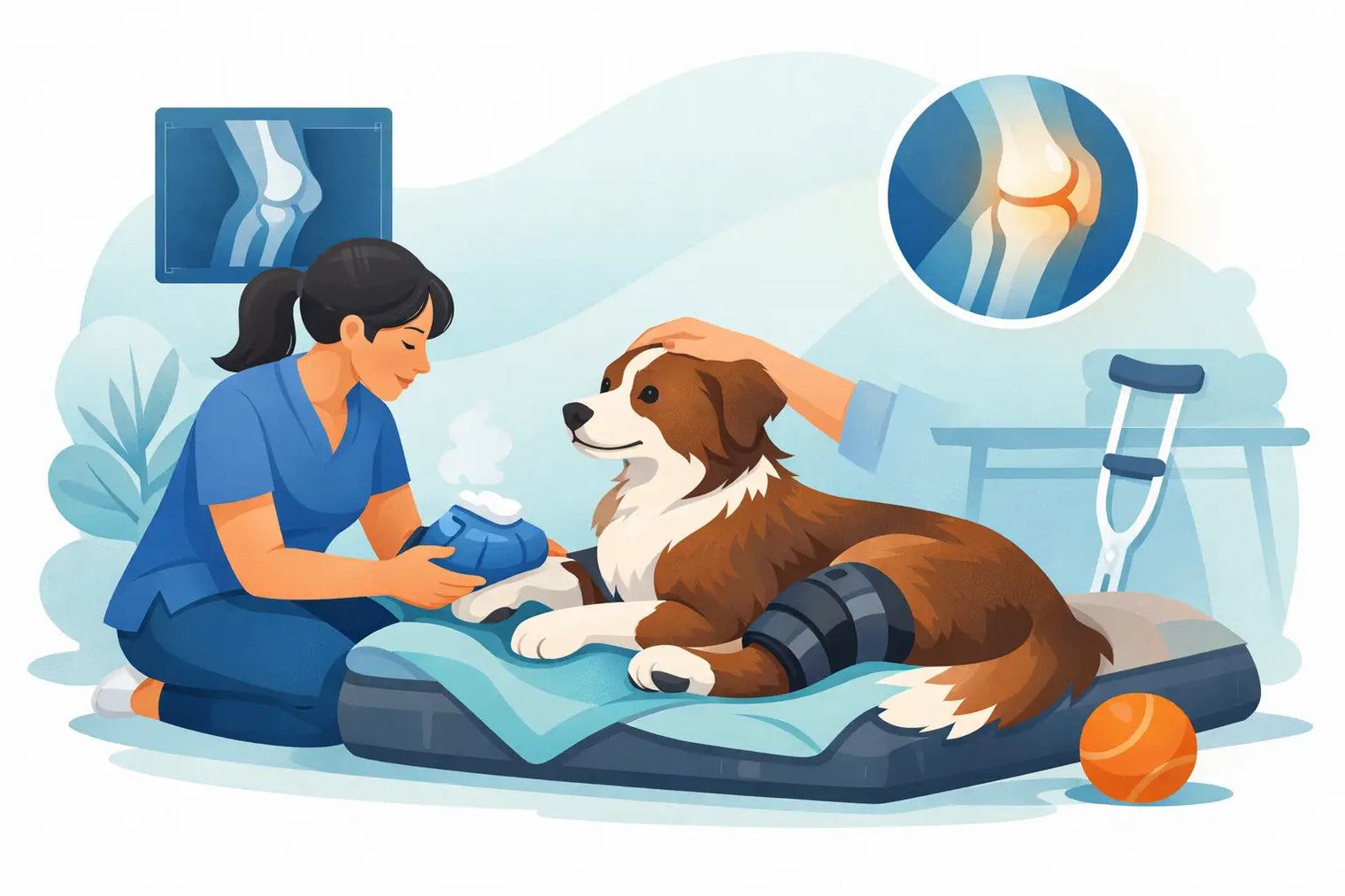 Helping a Dog Recovering From Knee Injury
