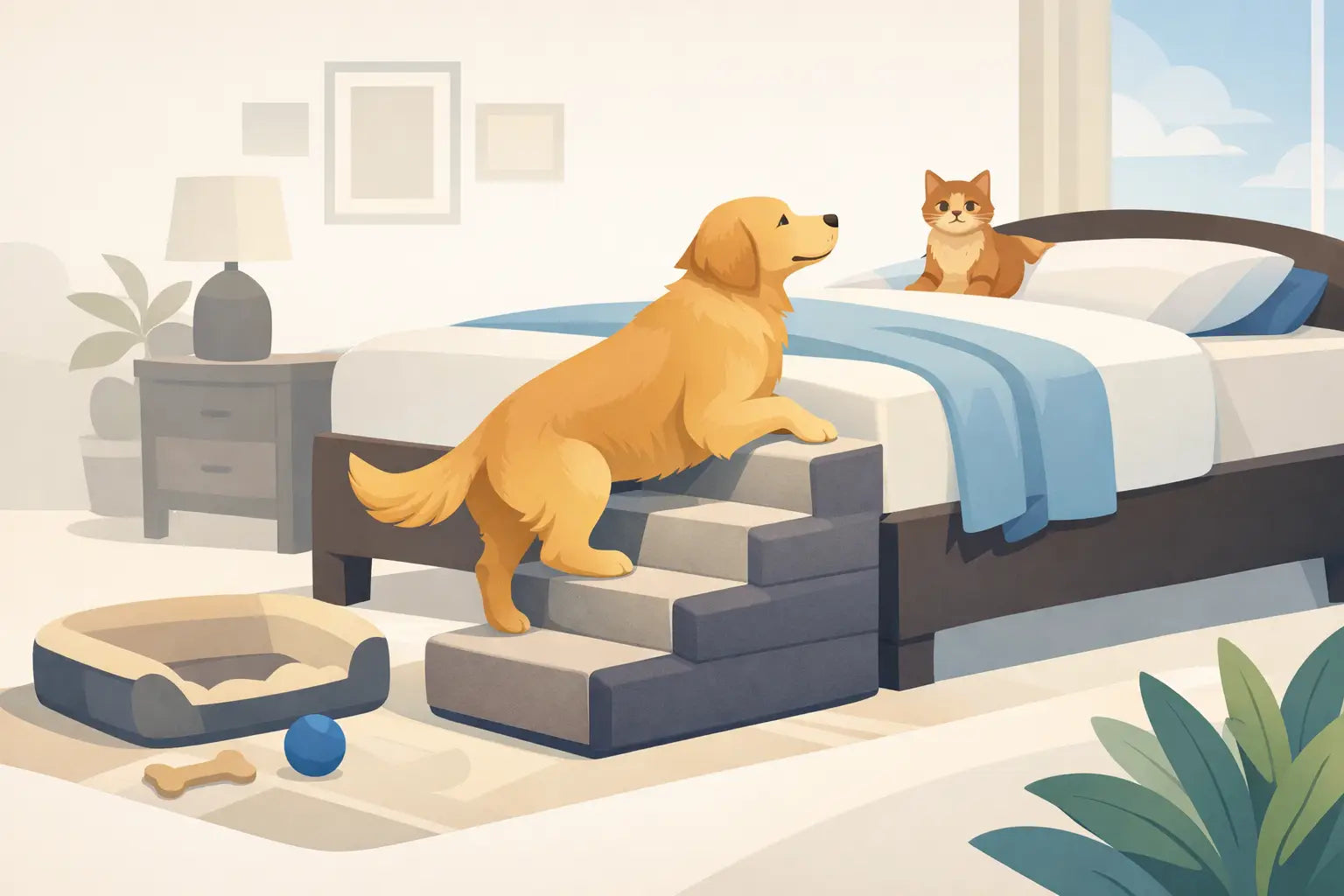 Pet Stairs for Tall Beds That Protect Joints