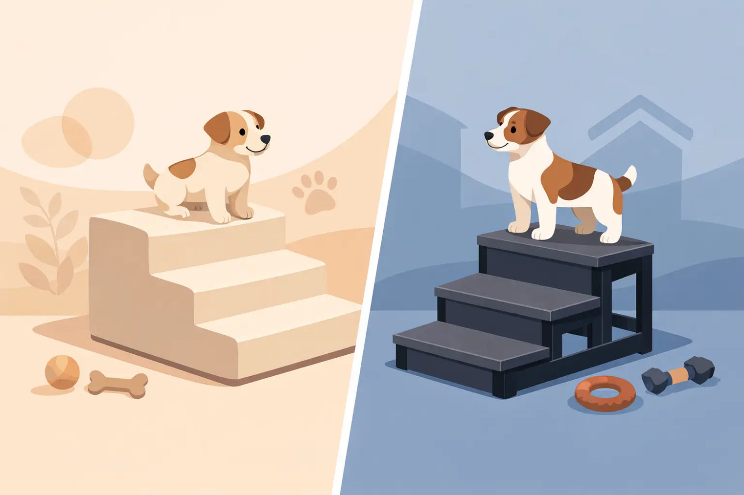 Foam Dog Stairs vs Sturdy Steps