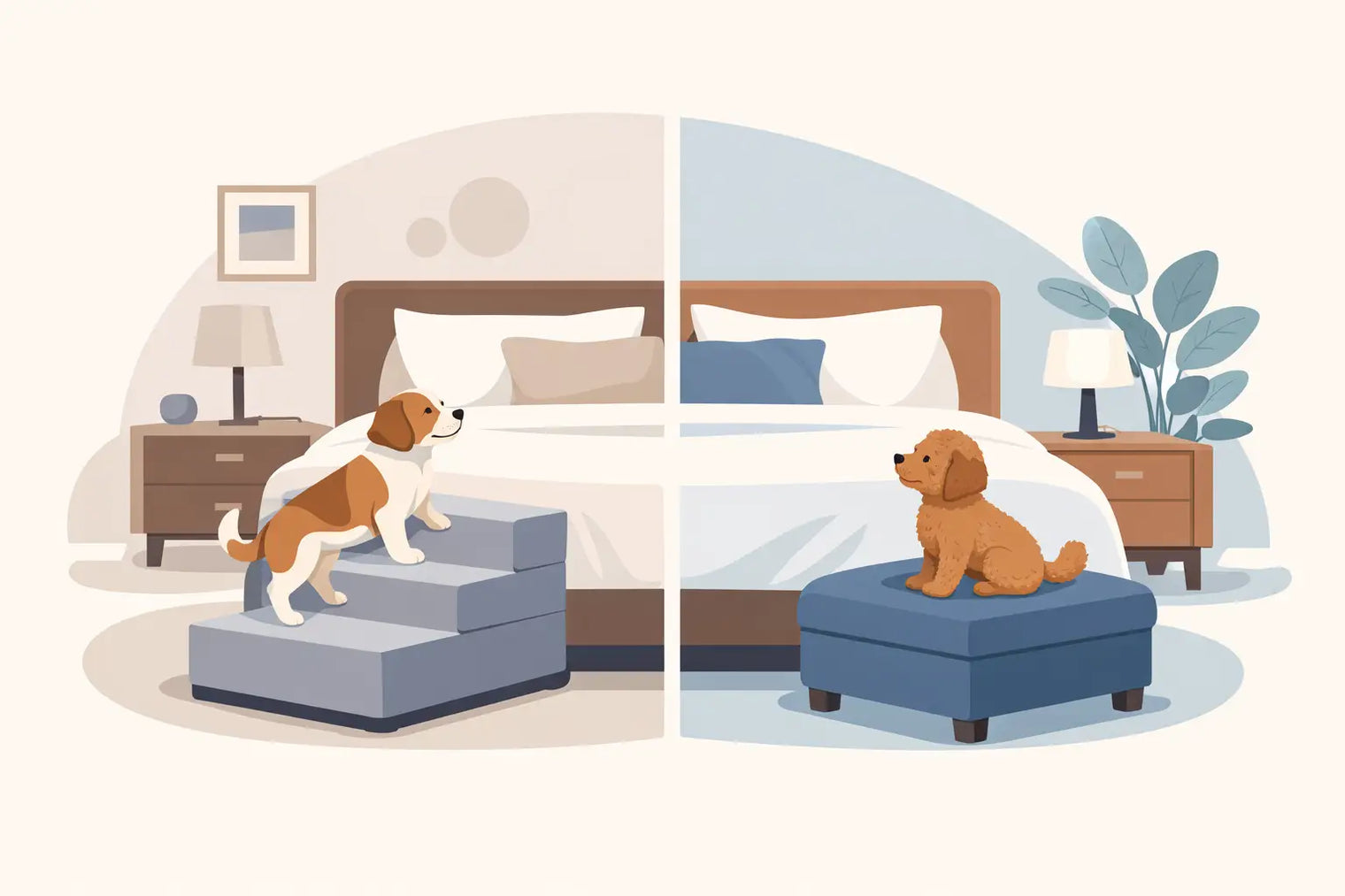 Dog Stairs or Ottoman? Choose Safer Bed Access
