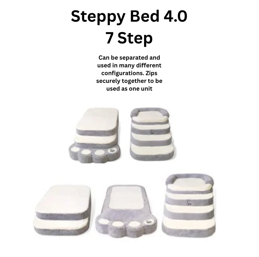 Steppy Bed 4.0- 7 Step Paw         Steps and Bed for Dogs and Cats