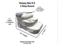 Load image into Gallery viewer, Steppy Bed 5.5 - 3 Step Dog Steps - Round Base
