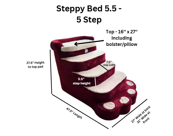 Steppy Bed 5.5- 5 Step Paw Base - Available 9/2