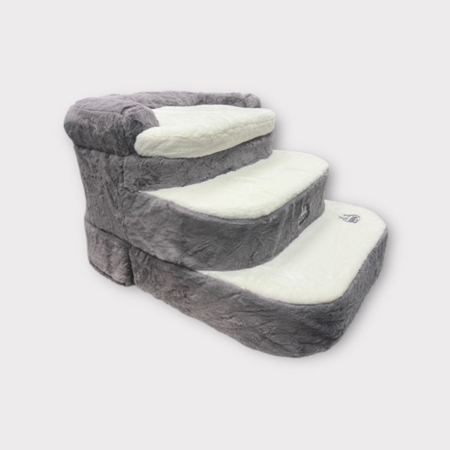Steppy Bed 5.5 - 3 Step Round- Steps and Bed for Dogs and Cats
