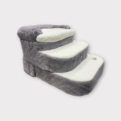 Steppy Bed 5.5 - 3 Step Round- Steps and Bed for Dogs and Cats