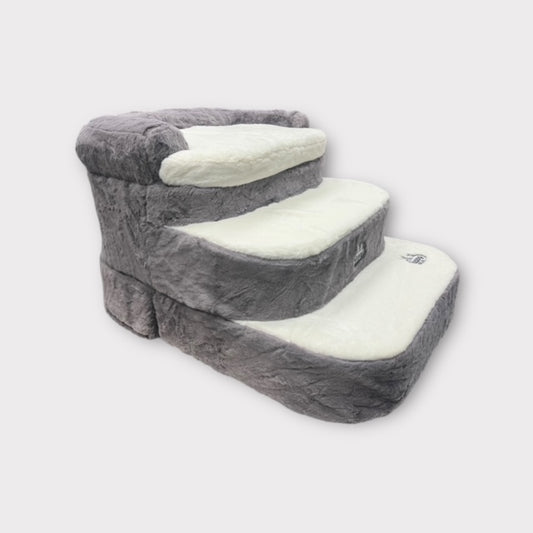 Steppy Bed 5.5 - 3 Step Round- Steps and Bed for Dogs and Cats